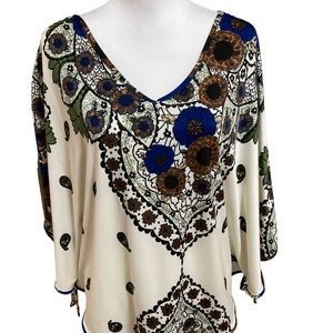 Rampage multicolored flowy floral & paisley kimono. Boho chic